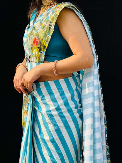 Vivid Eden Ready-to-wear Saree with Blouse