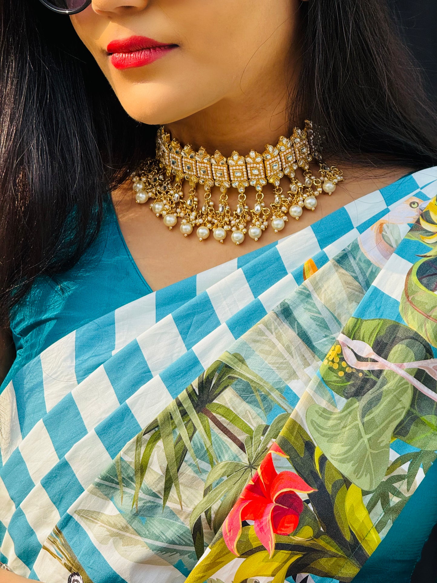 Vivid Eden Ready-to-wear Saree with Blouse