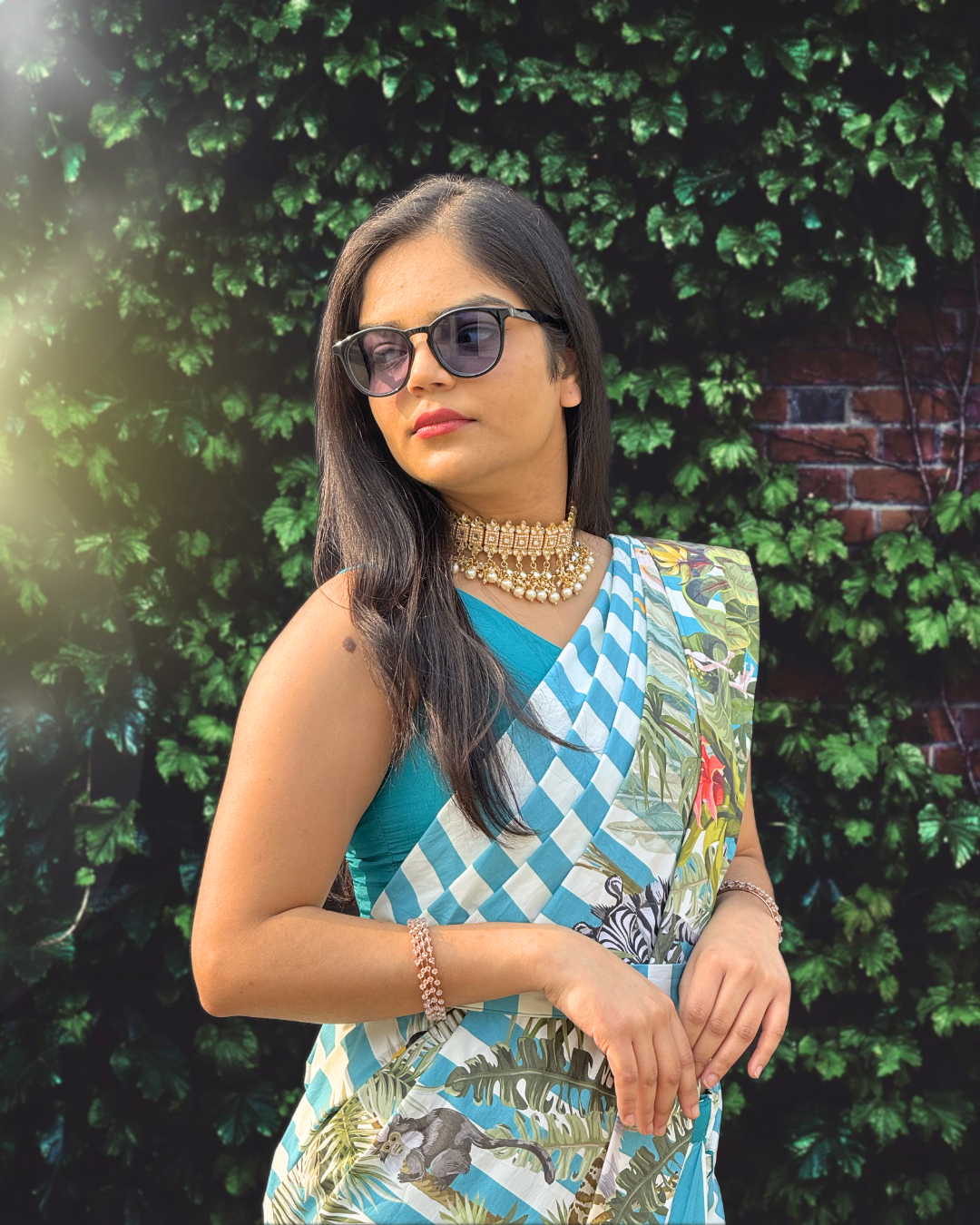 Vivid Eden Ready-to-wear Saree with Blouse