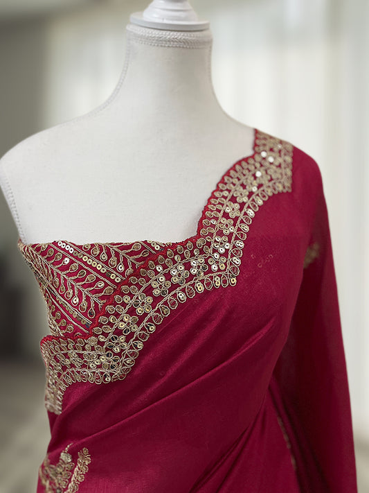 Malikaah Ready-to-wear Saree with Blouse