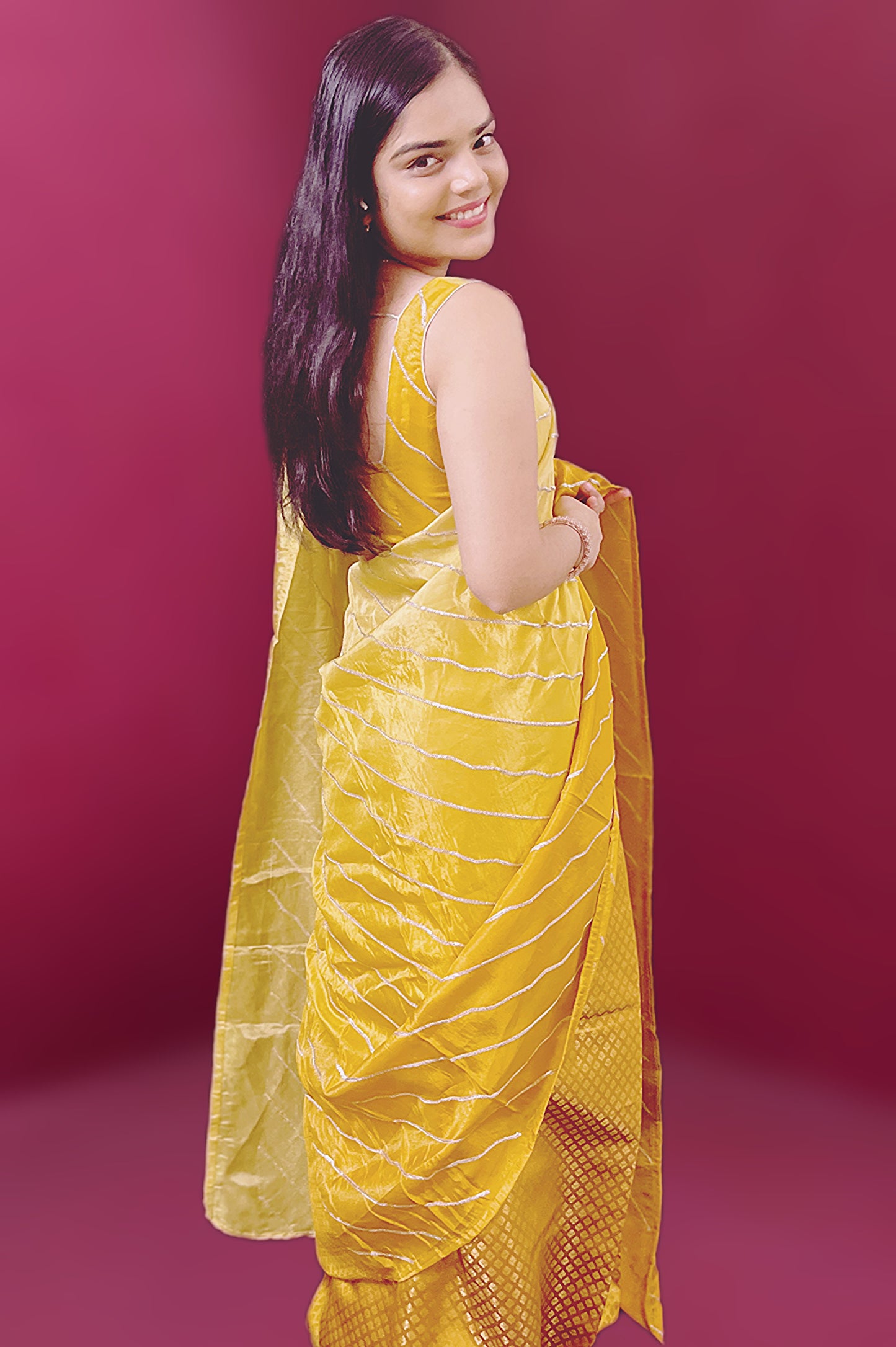 Golden-Hour Ready-to-wear Saree with Blouse
